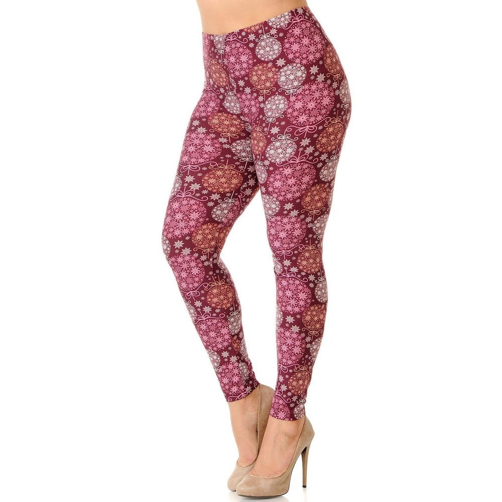 Pink and white EEVEE Snowflake legging fits‎ 24-30 3XL